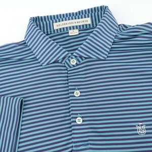 Holderness & Bourne Blue and Green Striped Polo Shirt